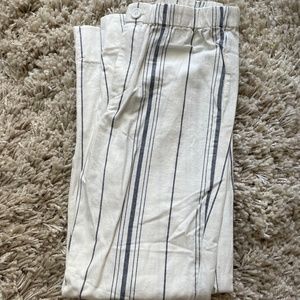 Brandy Melville Blue and White Striped Linen Pants